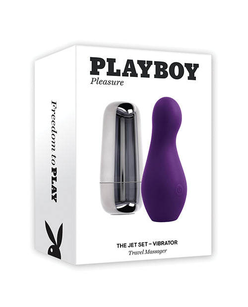 product image, Playboy Pleasure The Jet Set Vibrator - Acai/Silver - SEXYEONE