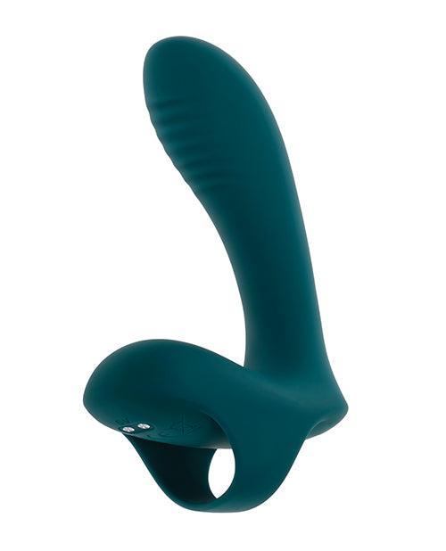 image of product,Playboy Pleasure Wrapped Around My Finger Multi Play Vibrator - Dark Teal - SEXYEONE