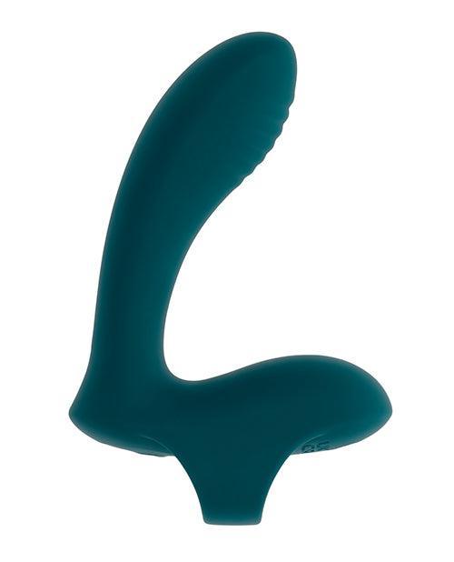 image of product,Playboy Pleasure Wrapped Around My Finger Multi Play Vibrator - Dark Teal - SEXYEONE