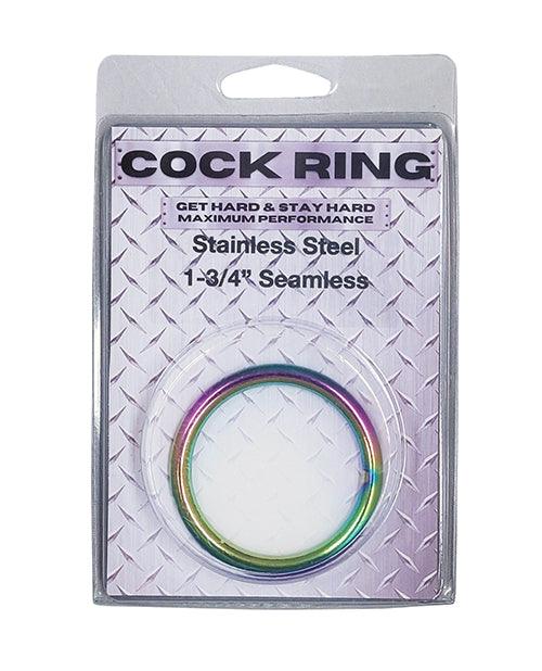 image of product,Plesur 2" Metal Cock Ring - Rainbow - SEXYEONE