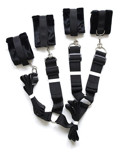 Plesur Fuzzy Bedroom Bondage Kit - Black - SEXYEONE