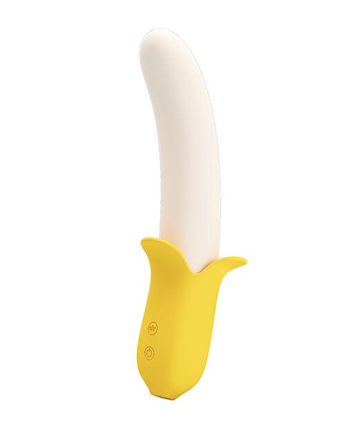 image of product,Pretty Love Banana Geek Thrusting Vibrator - Yellow - SEXYEONE