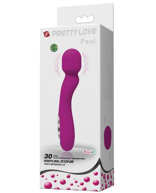 product image, Pretty Love Paul USB Rechargeable Wand - Fuchsia - SEXYEONE