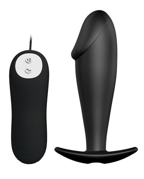 product image,Pretty Love Vibrating Penis Shaped Butt Plug - Black - SEXYEONE