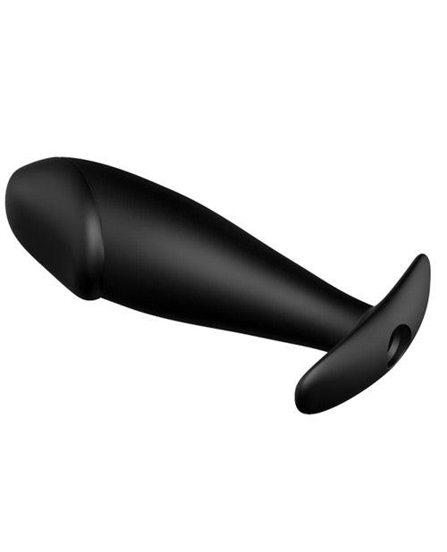 image of product,Pretty Love Vibrating Penis Shaped Butt Plug - Black - SEXYEONE
