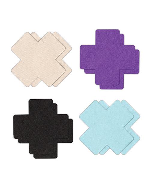image of product,Pretty Pasties Cross I Assorted - 4 Pair - SEXYEONE