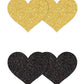 Pretty Pasties Glitter Hearts - 2 Pair - SEXYEONE