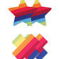 Pretty Pasties Pride Cross & Star Rainbow - 2 Pair - SEXYEONE