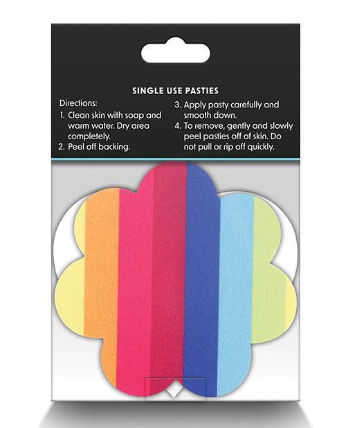 image of product,Pretty Pasties Pride Heart & Flower Rainbow - 2 Pair - SEXYEONE