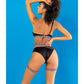 Pride One Shoulder Top, Garter Belt & Panty Black Prints - SEXYEONE