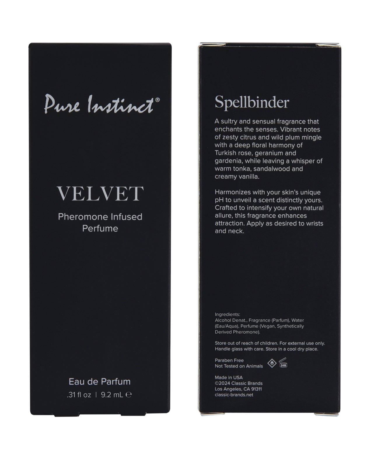 Pure Instinct Pheromone Perfume Velvet - 9.2 ml Spray - SEXYEONE