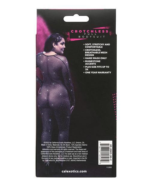 image of product,Radiance Crotchless Full Body Suit Black Qn - SEXYEONE