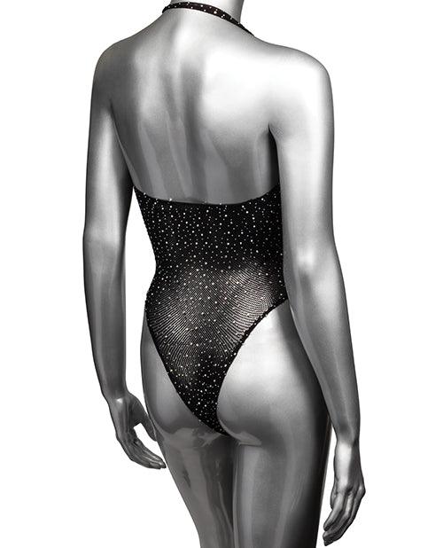 image of product,Radiance Deep V Body Suit Black Qn - SEXYEONE