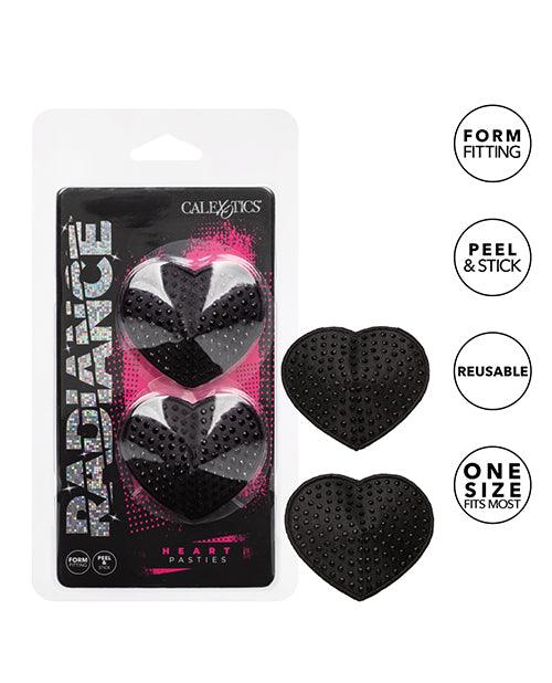 image of product,Radiance Heart Pasties Black O/s - SEXYEONE