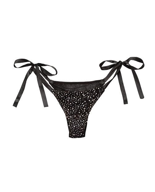product image,Radiance Side Tie Panties Black O/s - SEXYEONE