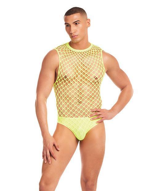 image of product,Rainbow Party Full Effect Large Mesh Unitard 2 pc Set - SEXYEONE