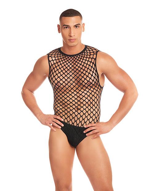 image of product,Rainbow Party Full Effect Large Mesh Unitard 2 pc Set - SEXYEONE