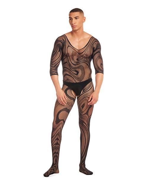 product image, Rainbow Party Supernova Body Stocking 2 pc Set - Black - SEXYEONE