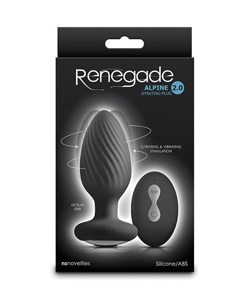 product image, Renegade Alpine 2.0 Gyrating & Vibrating Butt Plug w/Remote - Black - SEXYEONE