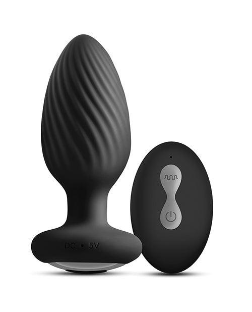 image of product,Renegade Alpine 2.0 Gyrating & Vibrating Butt Plug w/Remote - Black - SEXYEONE