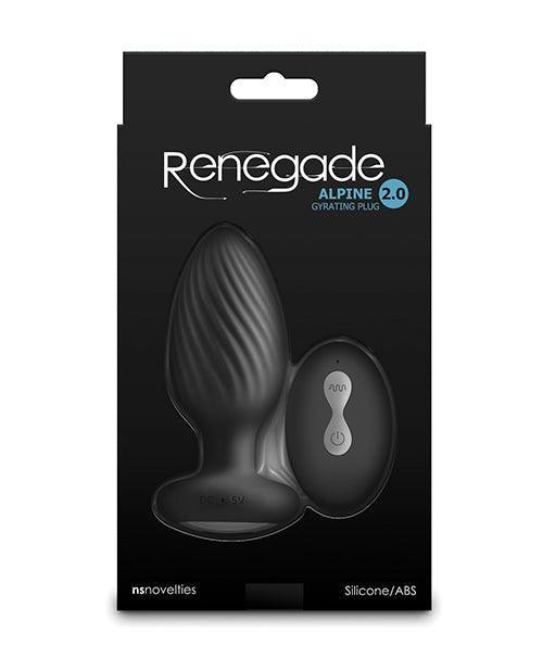 image of product,Renegade Alpine 2.0 Gyrating & Vibrating Butt Plug w/Remote - Black - SEXYEONE