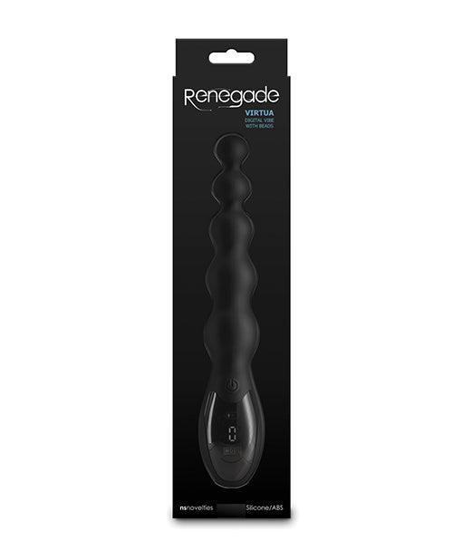 image of product,Renegade Virtua Digital Beaded Anal Vibrator - Black - SEXYEONE