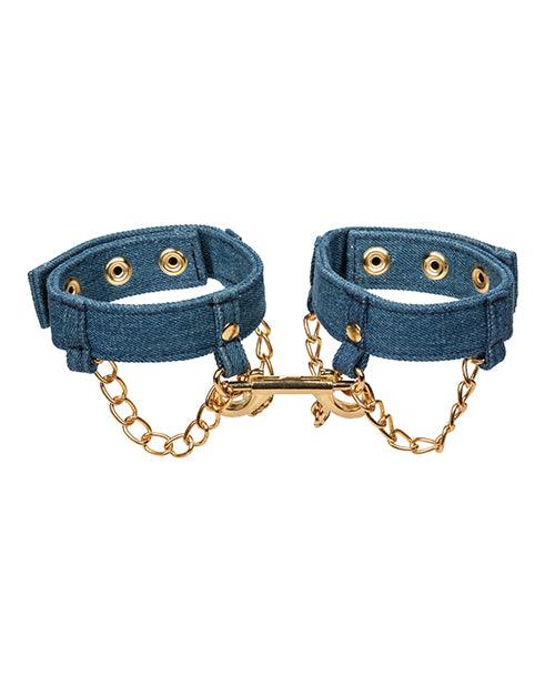 image of product,Ride 'em Premium Denim Collection Ankle Cuffs - SEXYEONE