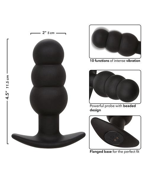 image of product,Rock Bottom Beaded Anal Probe - Black - SEXYEONE