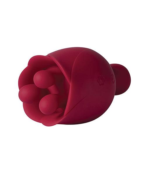 product image,Rosewyn Rotating Rose Toy Vibrator & Pinpoint Stimulator - Red - SEXYEONE