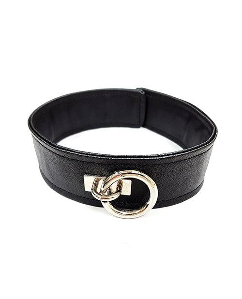 product image, Rouge Fetish Play Vegan Leather Collar - Black - SEXYEONE