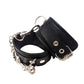 Rouge Fetish Play Vegan Leather Wrist Cuffs - Black - SEXYEONE