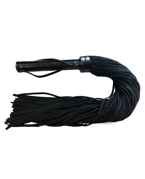 product image, Rouge Suede Flogger w/Leather Handle - Black - SEXYEONE