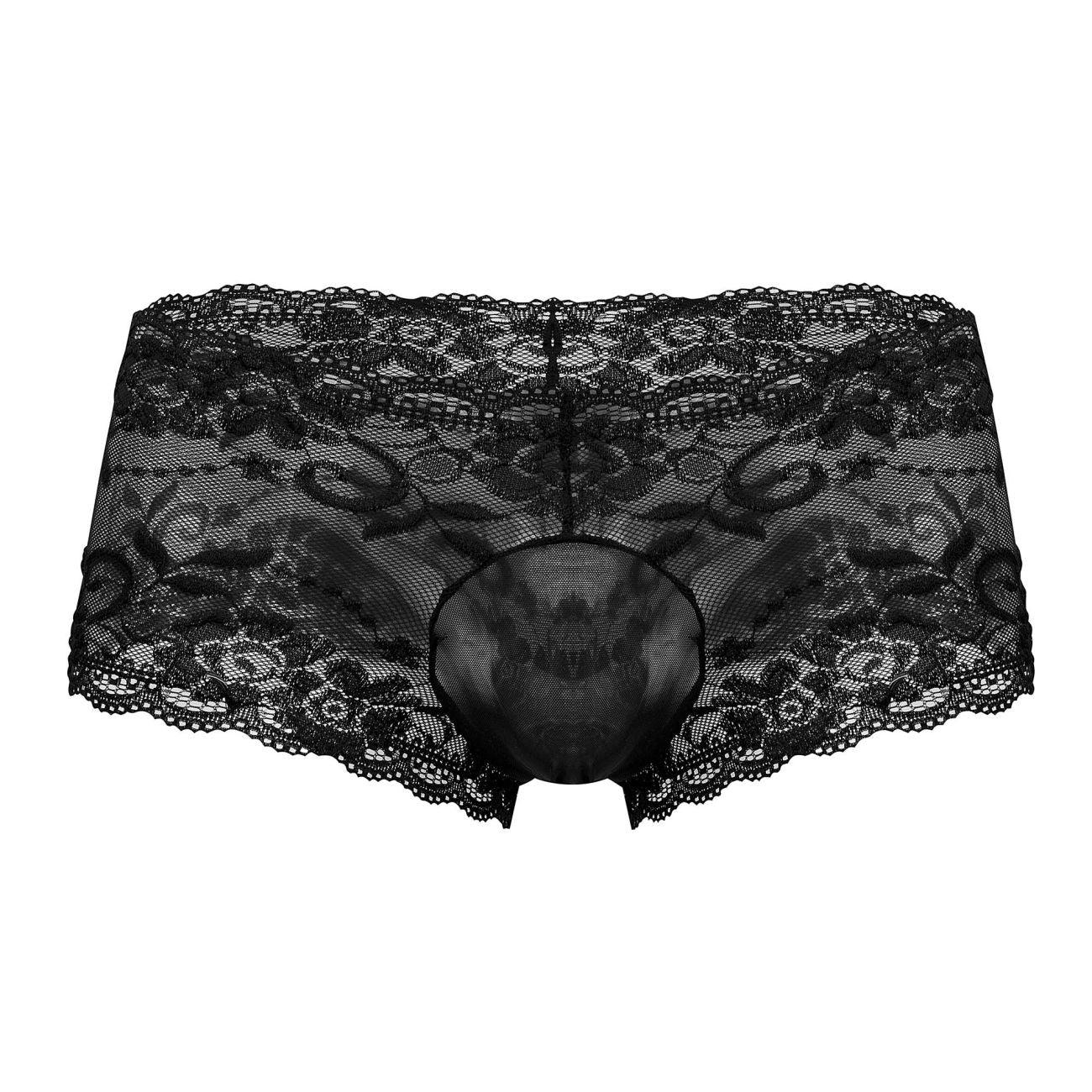 image of product,Sassy Lace Mini Short Sheer Pouch - SEXYEONE