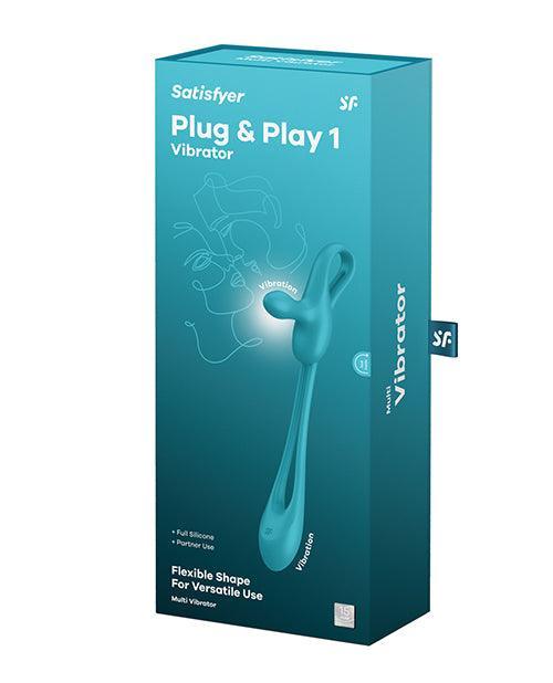 image of product,Satisfyer Plug & Play 1 Vibrator - Blue/Green - SEXYEONE