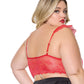 Scallop Stretch Lace Soft Cup Bralette - Red QN - SEXYEONE