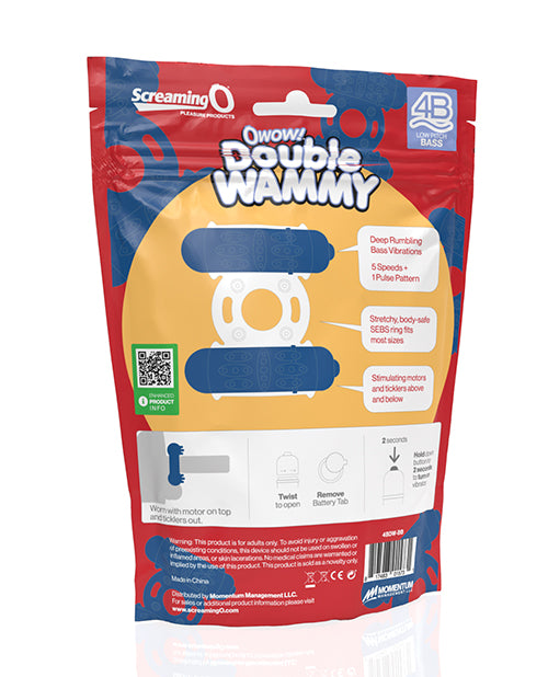 image of product,Screaming O 4B Double Wammy - Blueberry - SEXYEONE