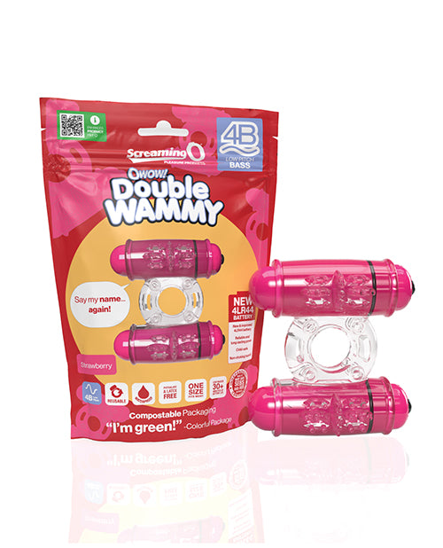 product image, Screaming O 4B Double Wammy - Strawberry - SEXYEONE