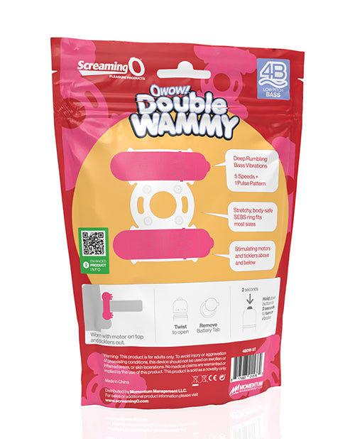 image of product,Screaming O 4B Double Wammy - Strawberry - SEXYEONE