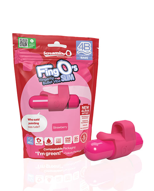 product image, Screaming O 4B FingO Slim - Strawberry - SEXYEONE