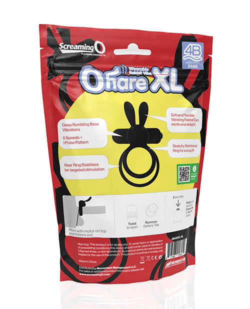 image of product,Screaming O 4B Ohare XL - Black - SEXYEONE