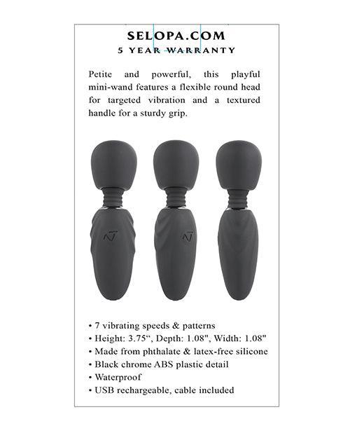 image of product,Selopa Buzz One Out Mini Wand - Black - SEXYEONE