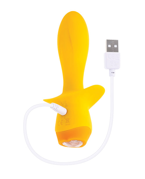 image of product,Selopa Mellow Yellow Vibrating Plug - Yellow - SEXYEONE