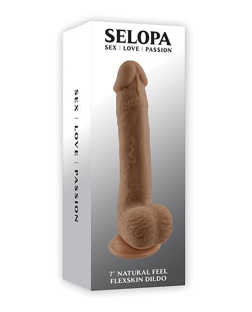 product image, Selopa Natural Feel 7" Flexskin Dildo - Dark - SEXYEONE