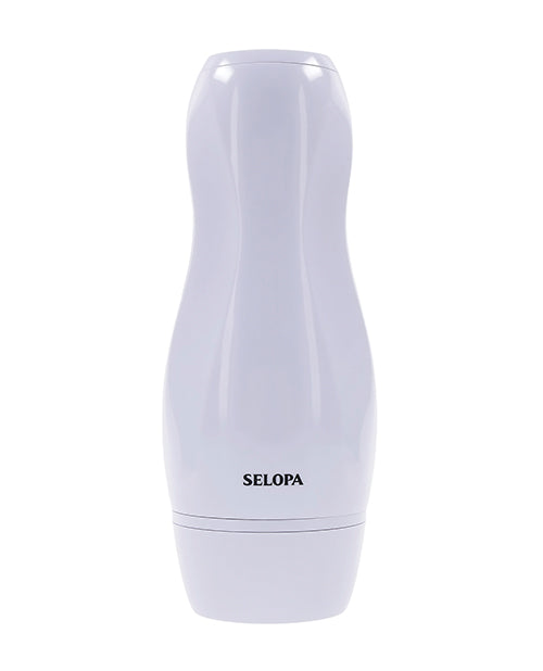 image of product,Selopa Pleasure Can Stroker - White - SEXYEONE