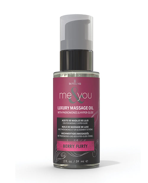 product image, Sensuva Me & You Massage Oil - 2 oz Berry Flirty - SEXYEONE