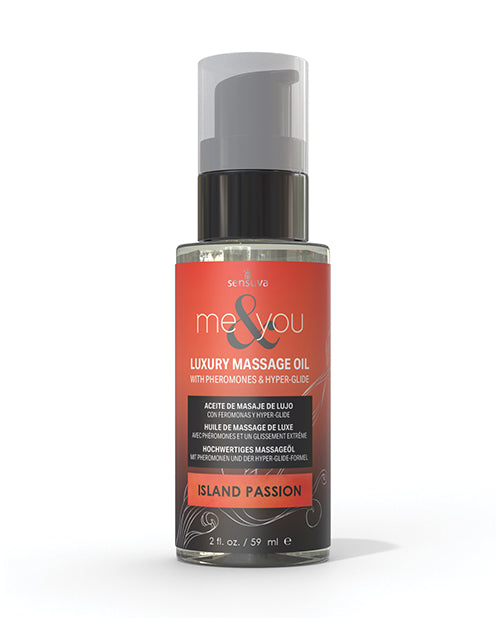 product image, Sensuva Me & You Massage Oil - 2 oz Island Passion - SEXYEONE