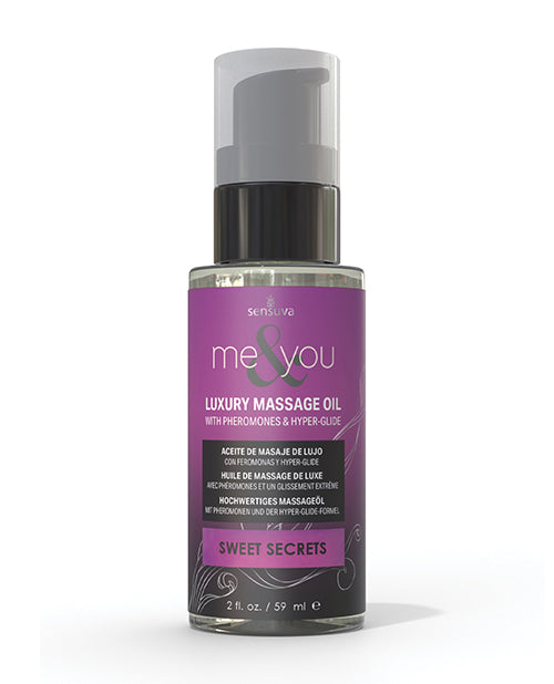 product image, Sensuva Me & You Massage Oil - 2 oz Sweet Secrets - SEXYEONE