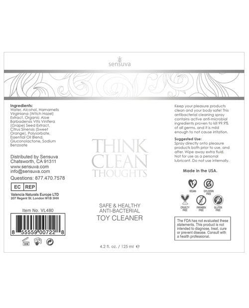 image of product,Sensuva Think Clean Thoughts Toy Cleaner - 4.2 oz - SEXYEONE
