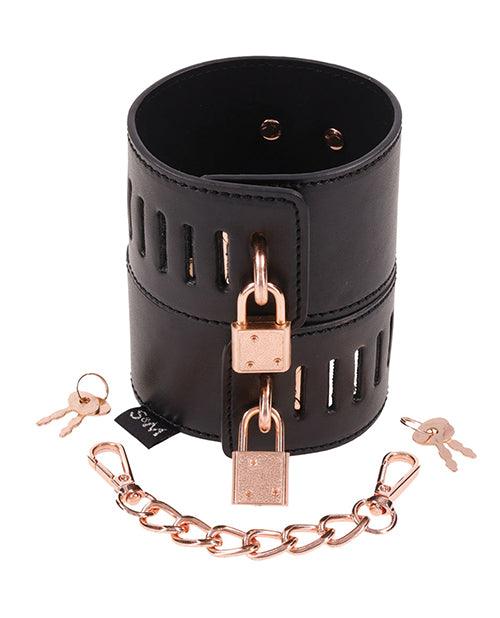 image of product,Sex & Mischief Brat Locking Cuffs - SEXYEONE