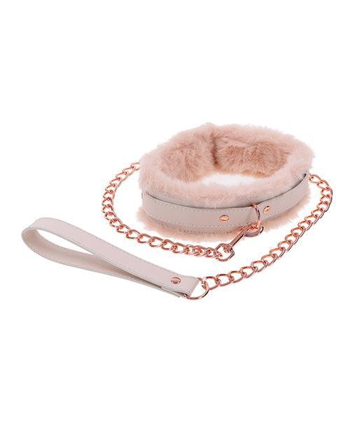 image of product,Sex & Mischief Peaches 'n CreaMe Fur Collar & Leash - SEXYEONE